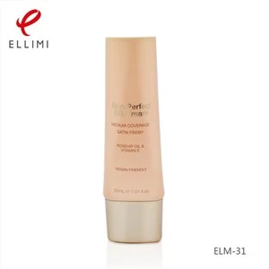 Cosmetic Flat Oval Tube With Flat Cover
