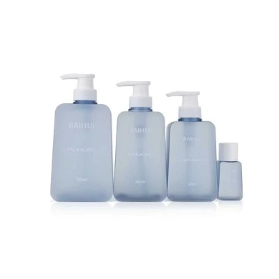 Custom Logo Frosted PETG Pump Bottles For Skincare Haircare Packaging Wholesale