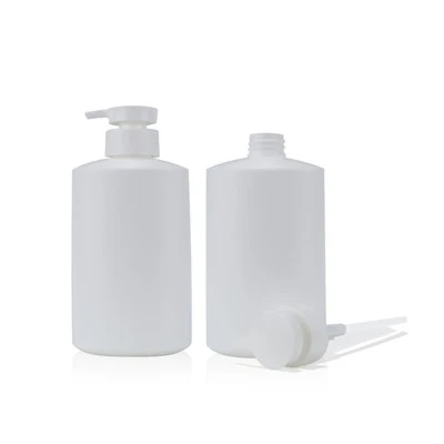 500ml PE Plastic Cosmetic Packaging Containers With Pump Bottle For Skincare Serum Oil Custom Color Logo UV/Silk Screen Printing