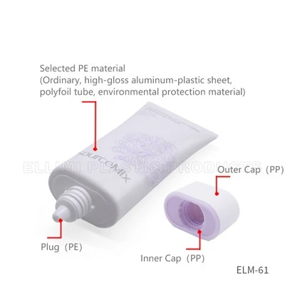 Double Layer Long Oval Flat Cover Tube